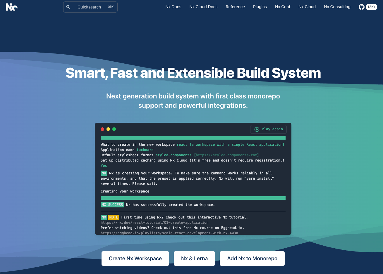 Nx : Smart, Fast and Extensible Build System